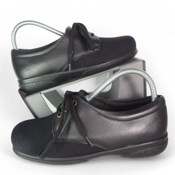 Cosyfeet Sienna Extra Wide (Extra Roomy) Lace-up Shoes Black Women's 6 - Picture 1 of 11